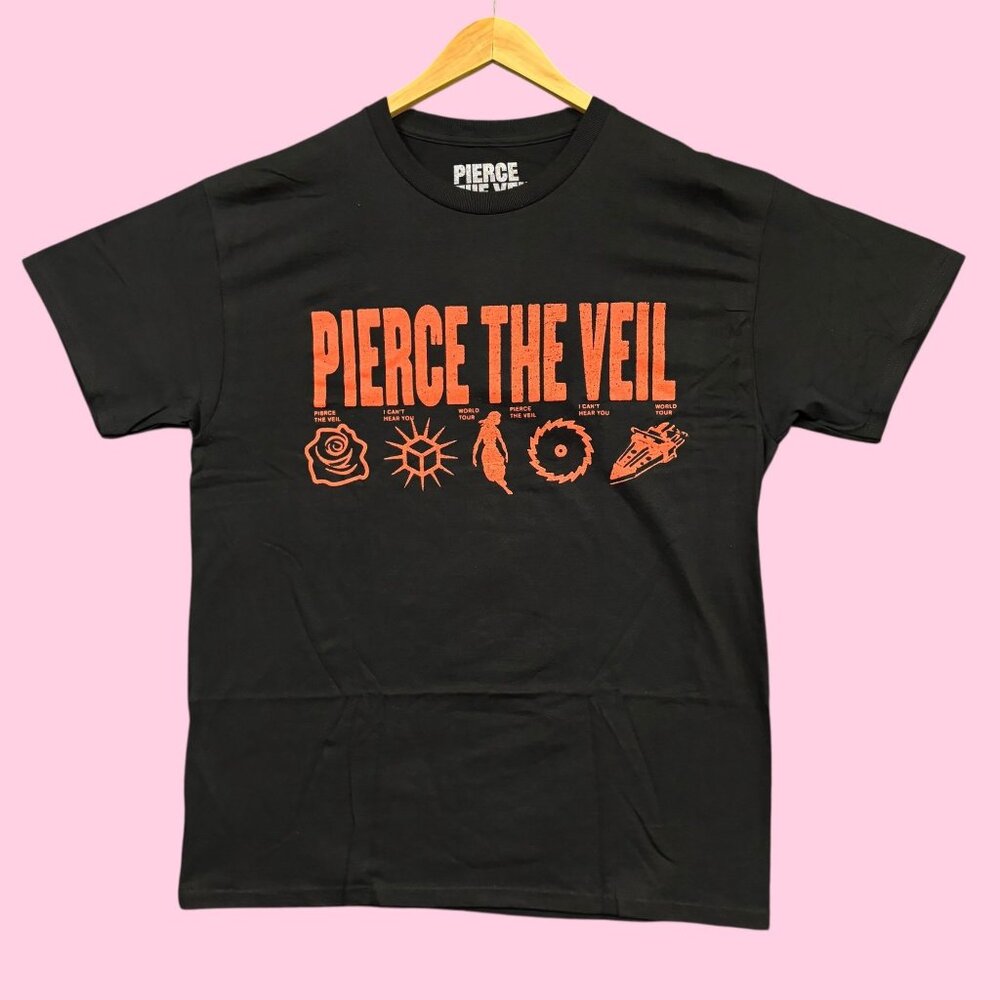 Pierce the Veil I Can't Hear You World Tour Rock Band Tee L